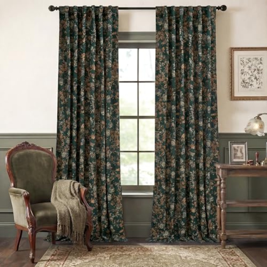 Office Lighting Decor - Velvet Curtains Print Curtains 84 Inch