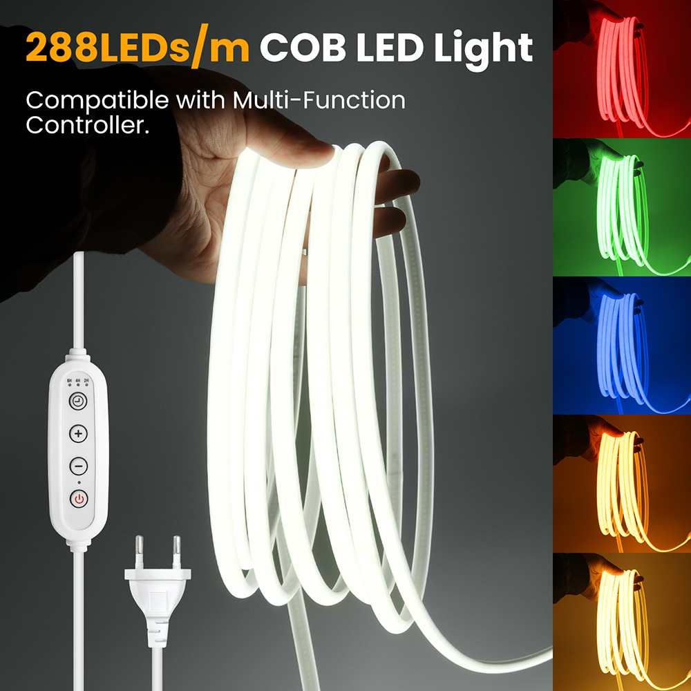 Decor Lighting Hours - 10 Colors Dimmable 220V COB LED