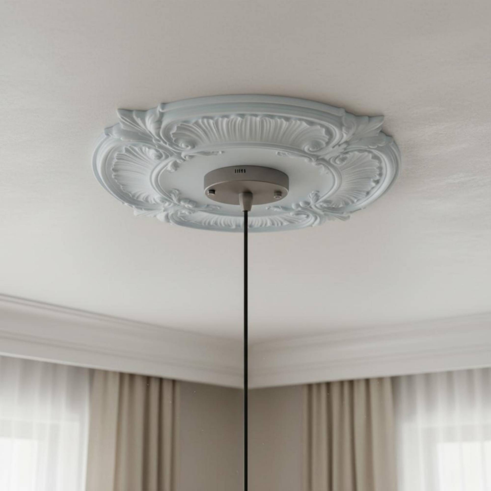 Decor Lighting & Decor Fires Photos - Round PU Ceiling Medallion Scroll Decorative