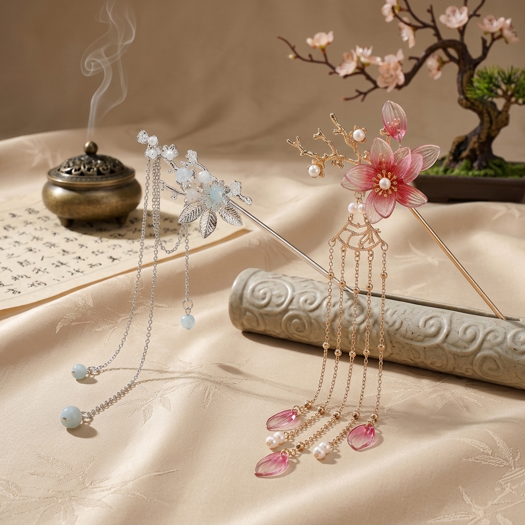 Vintage Lighting Decor - 2pcs Vintage Hairpin Set Retro Chinese