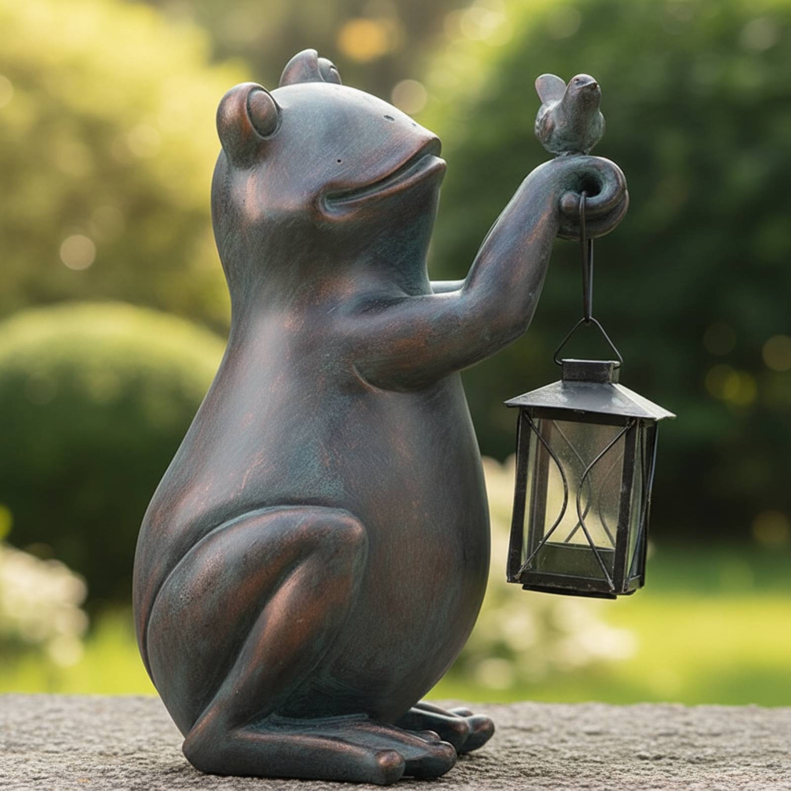 Lighting Design Decor - Frog Solar Garden Light Hand-Painted Frog