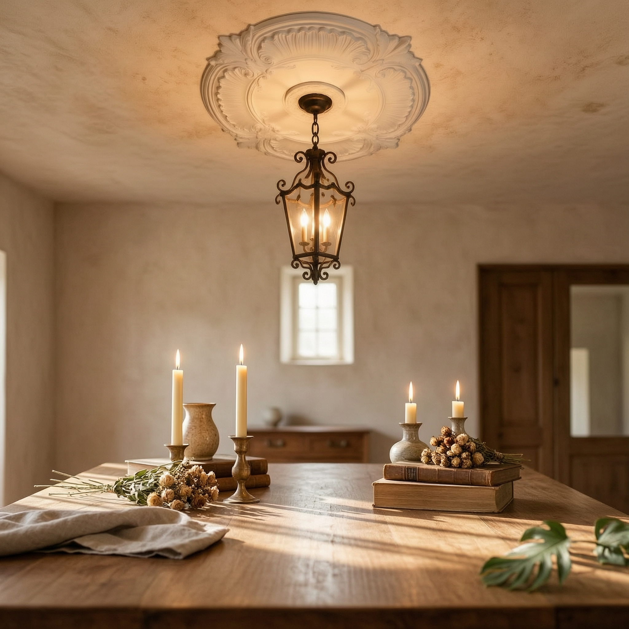 Decor Lighting & Decor Fires Photos - Round PU Ceiling Medallion Ornate Decorative