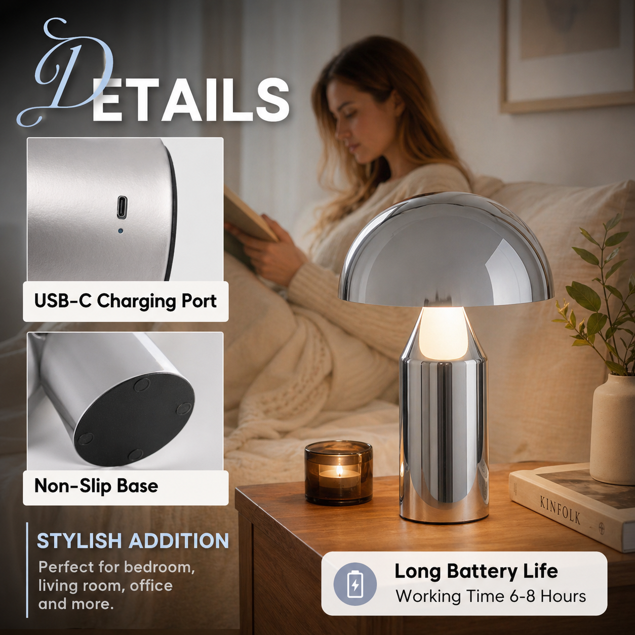 Metal Mushroom Table Lamp Mode - огляд і ціна Mushroom Table Lamp