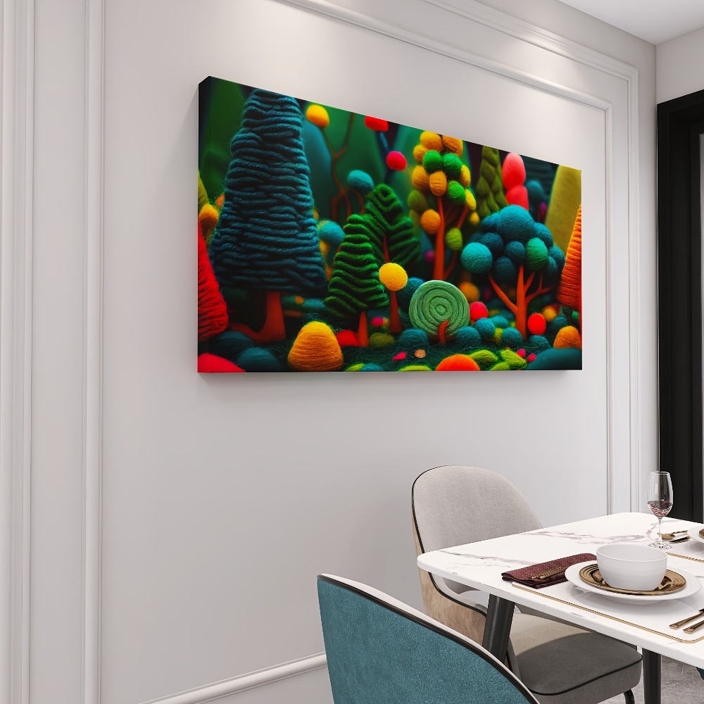 An abstract green tree canvas  - огляд і ціна Lighting Interior Decor