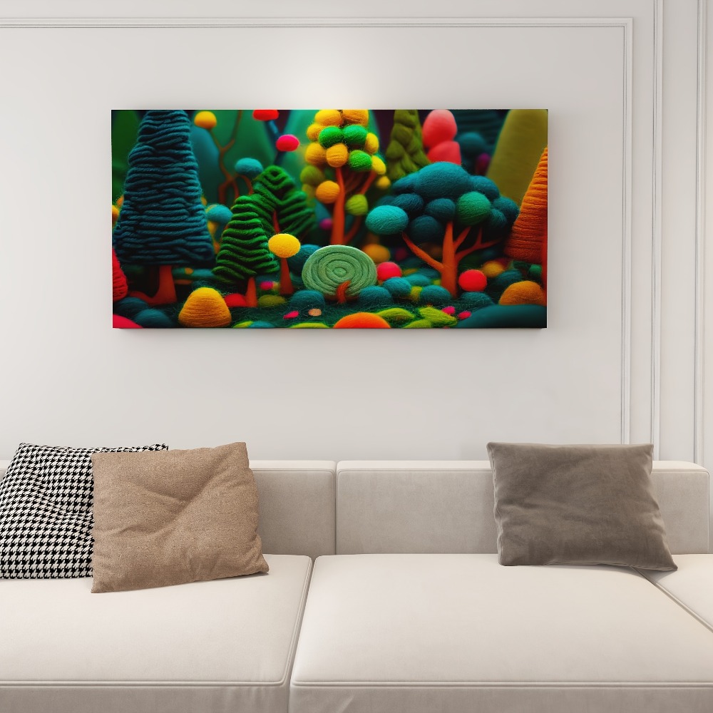An abstract green tree canvas  - огляд і ціна Lighting Interior Decor