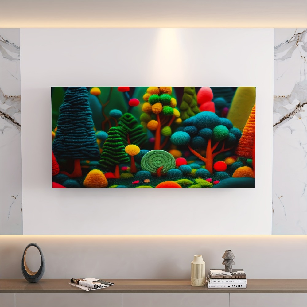 An abstract green tree canvas  - огляд і ціна Lighting Interior Decor
