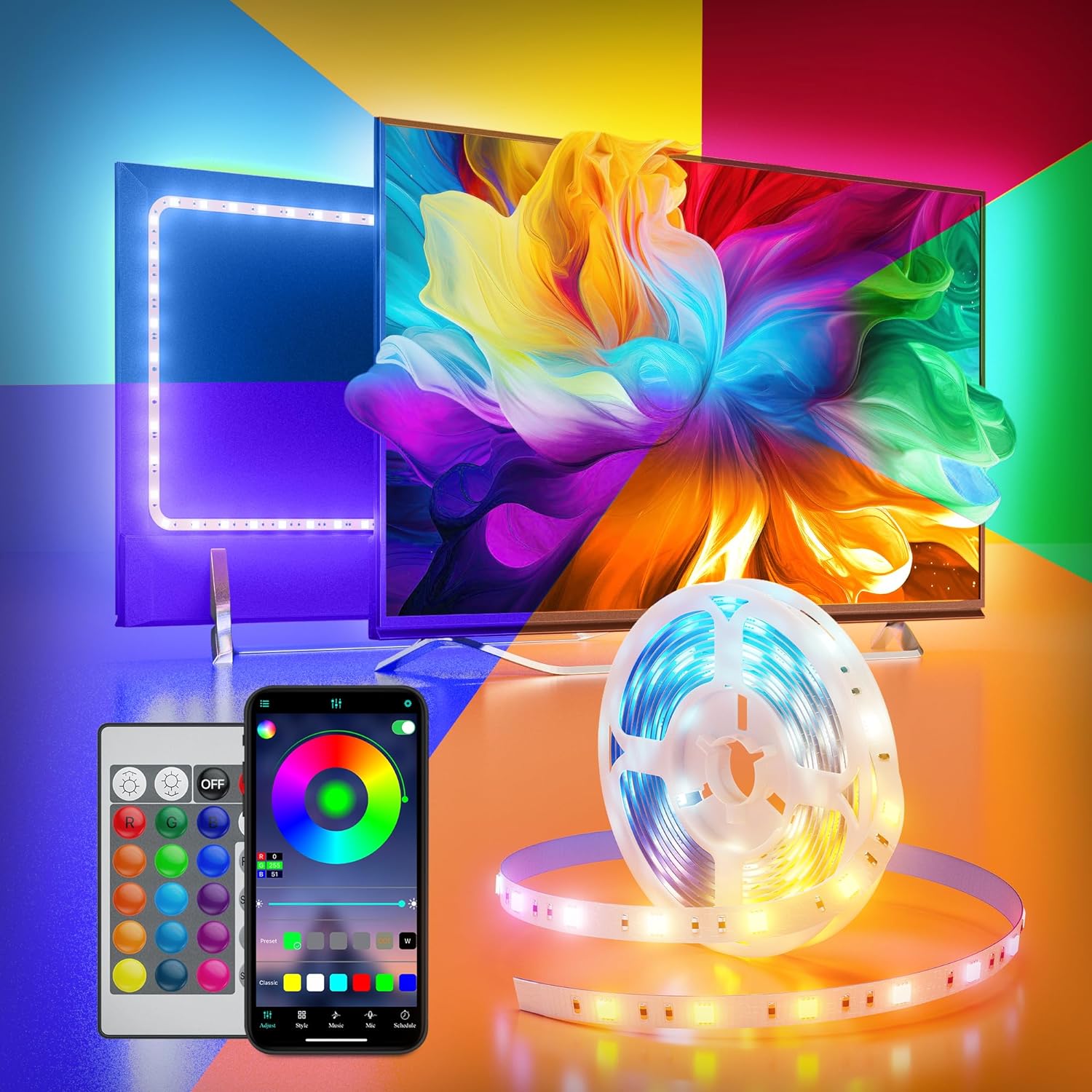 40M 5V USB RGB Led Strip TV Ba - огляд і ціна Decor Lighting Hours