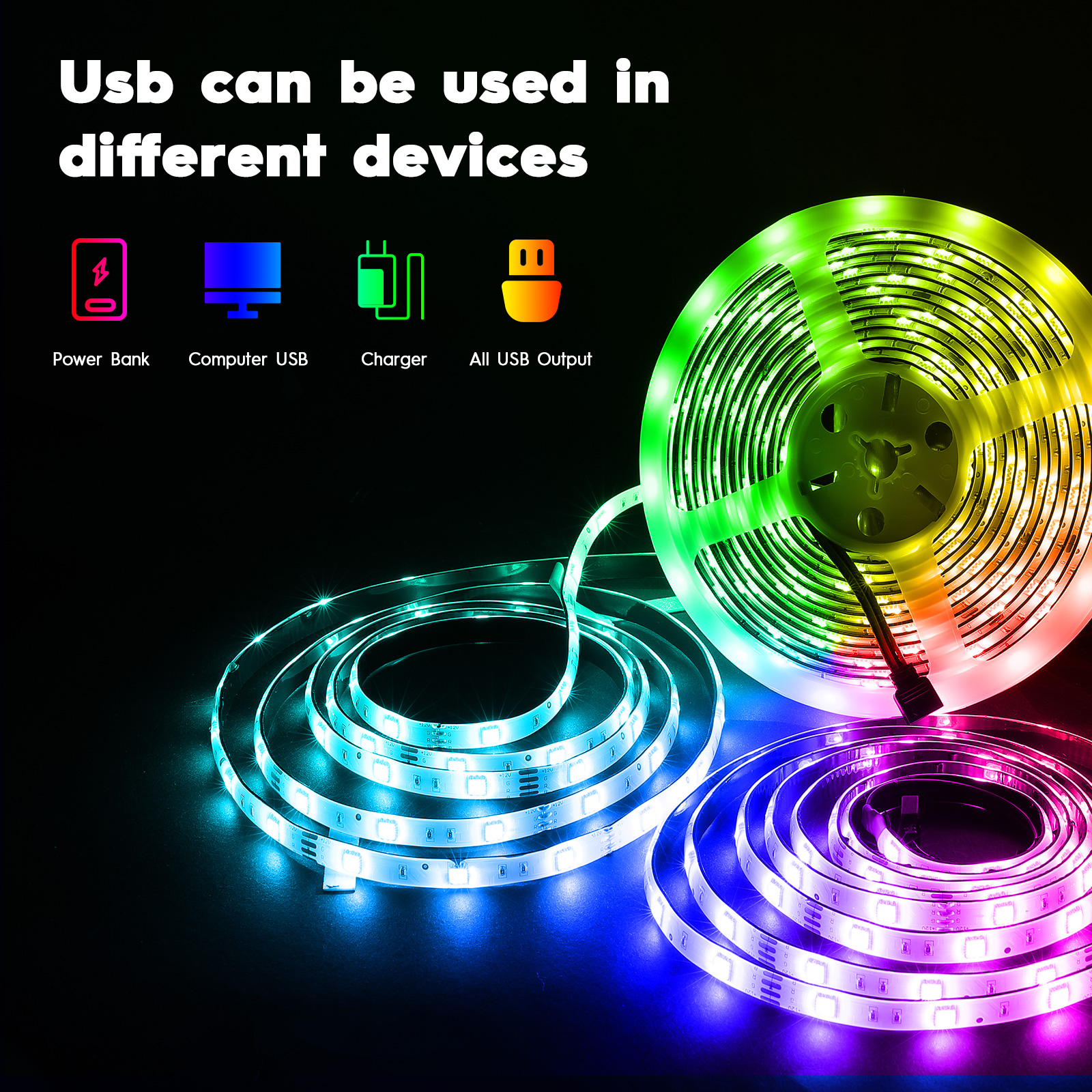 40M 5V USB RGB Led Strip TV Ba - огляд і ціна Decor Lighting Hours