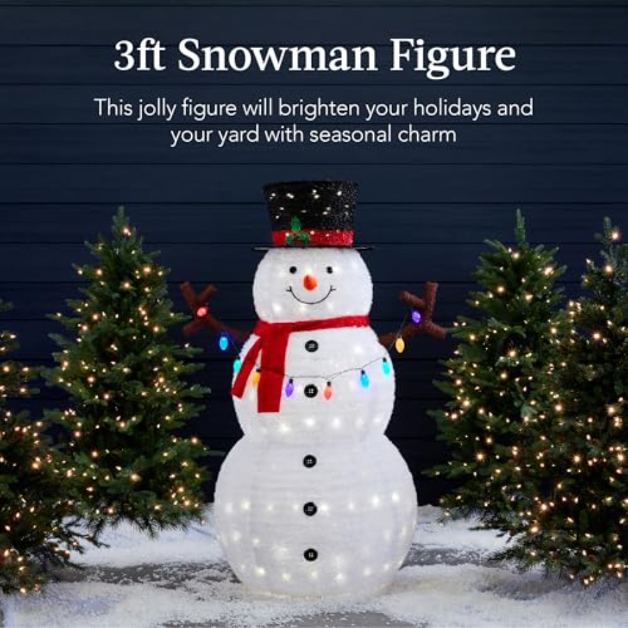 Outdoor Christmas snowman deco - огляд і ціна Lighting Design Decor