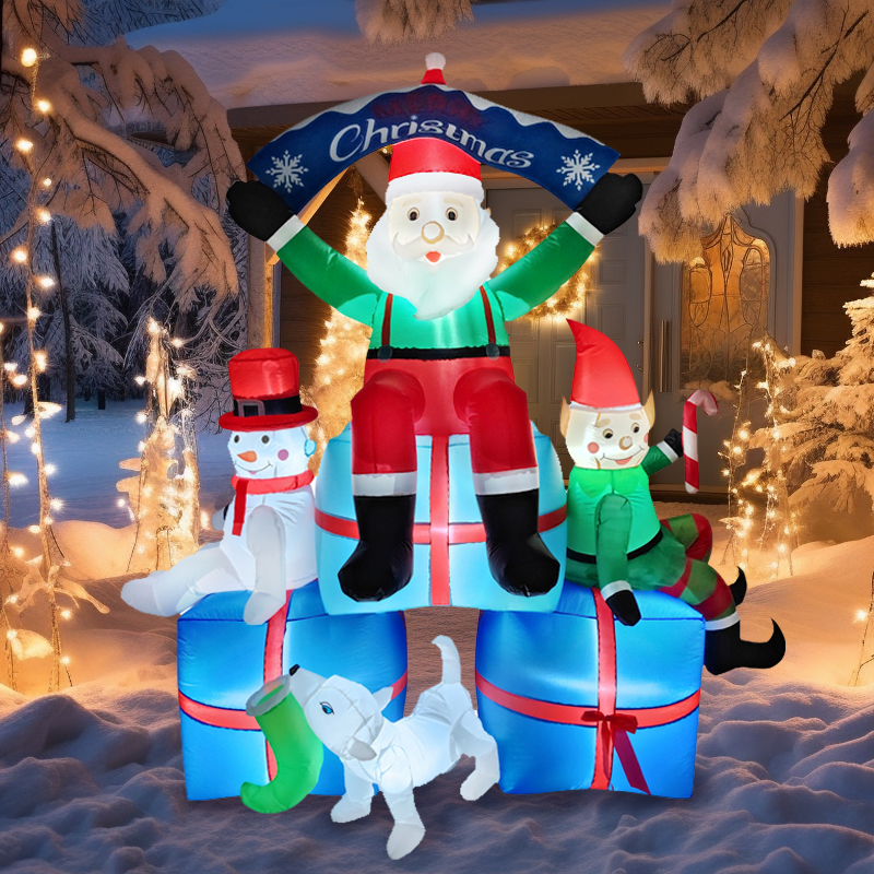 2.1M/6.8FT Inflatable Santa Cl - огляд і ціна Santa'S Elves Holiday Lighting & Decor Llc