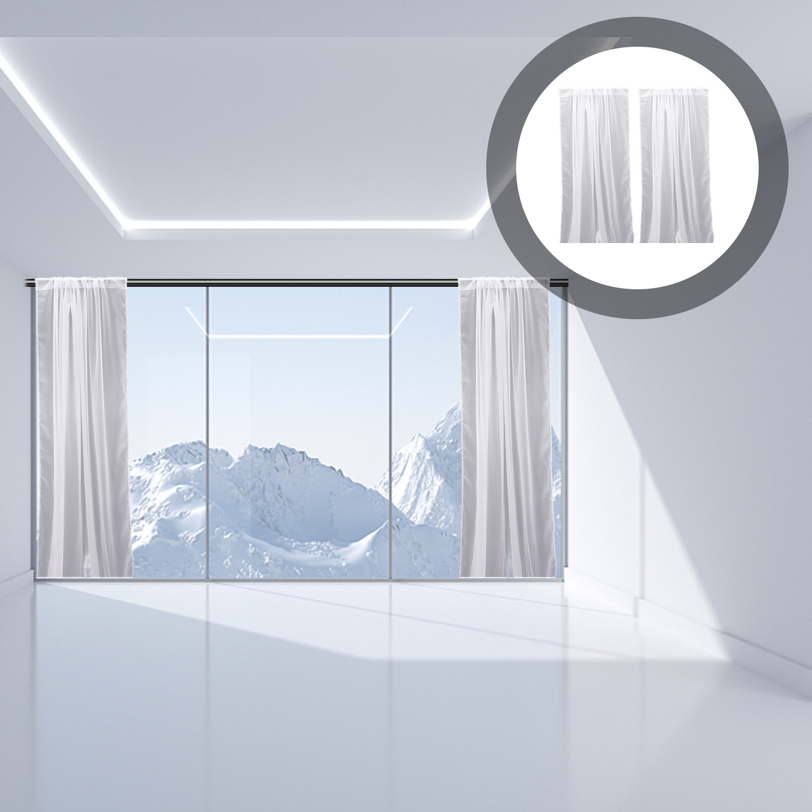 2Pcs Window Curtain Sheer Curt - огляд і ціна Lighting Interior Decor