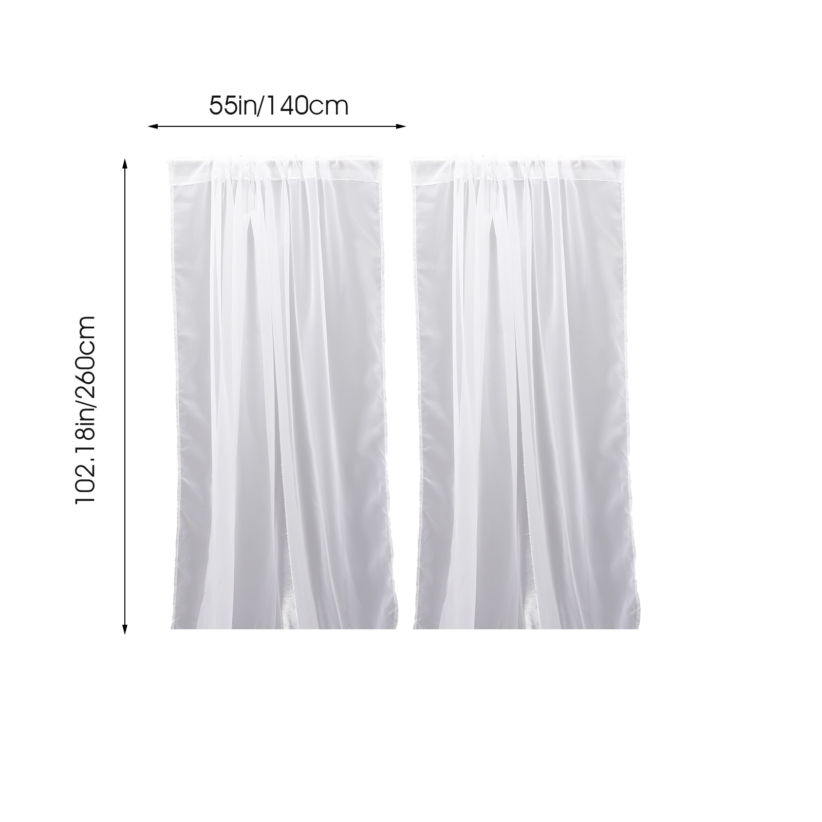 2Pcs Window Curtain Sheer Curt - огляд і ціна Lighting Interior Decor