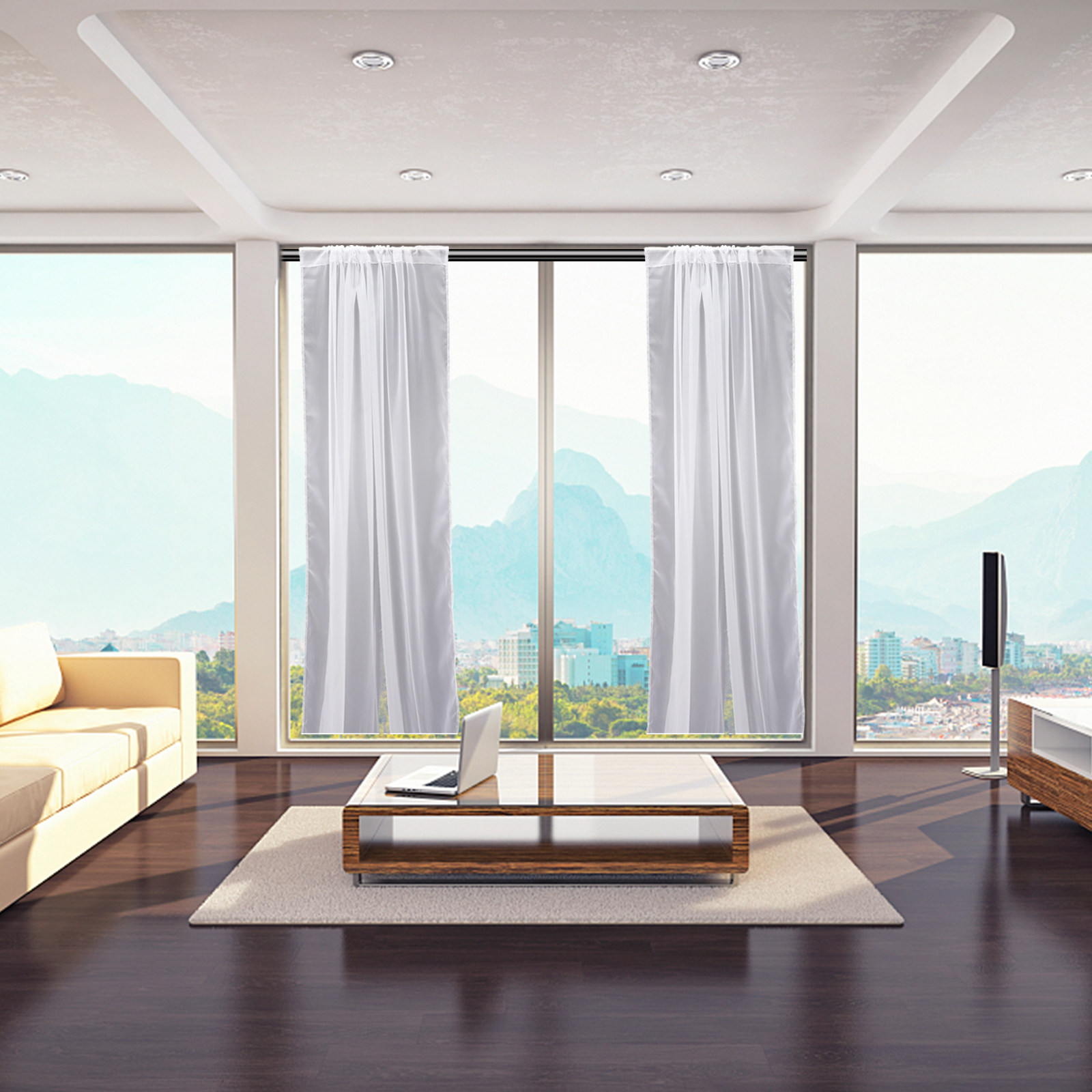 2Pcs Window Curtain Sheer Curt - огляд і ціна Lighting Interior Decor