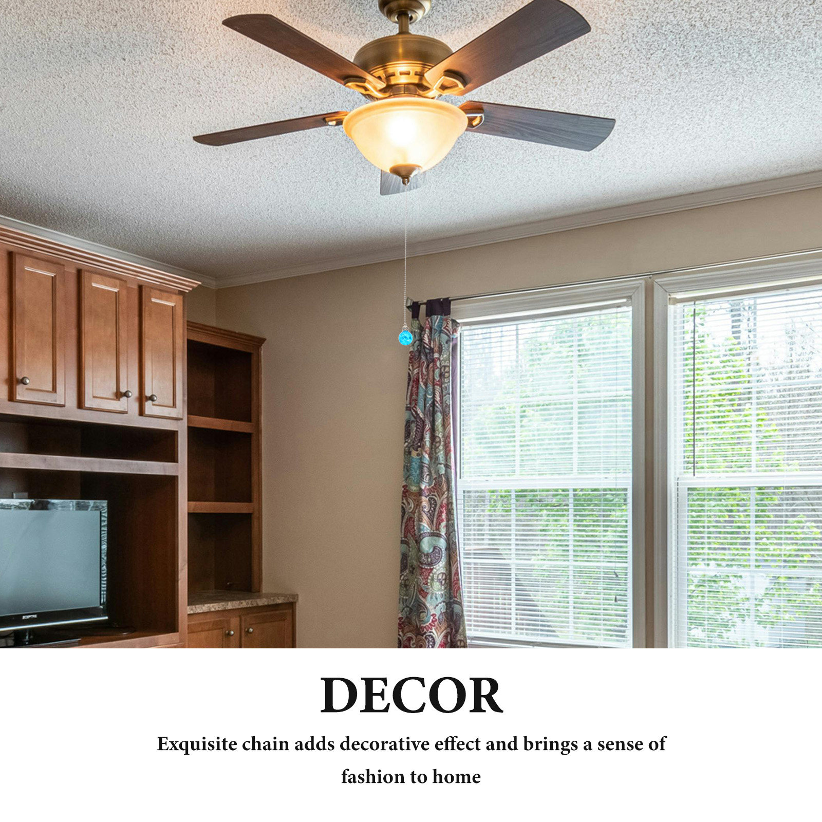 2Pcs Elegant Crackled Crystal  - огляд і ціна Decor Lighting Ceiling Fans