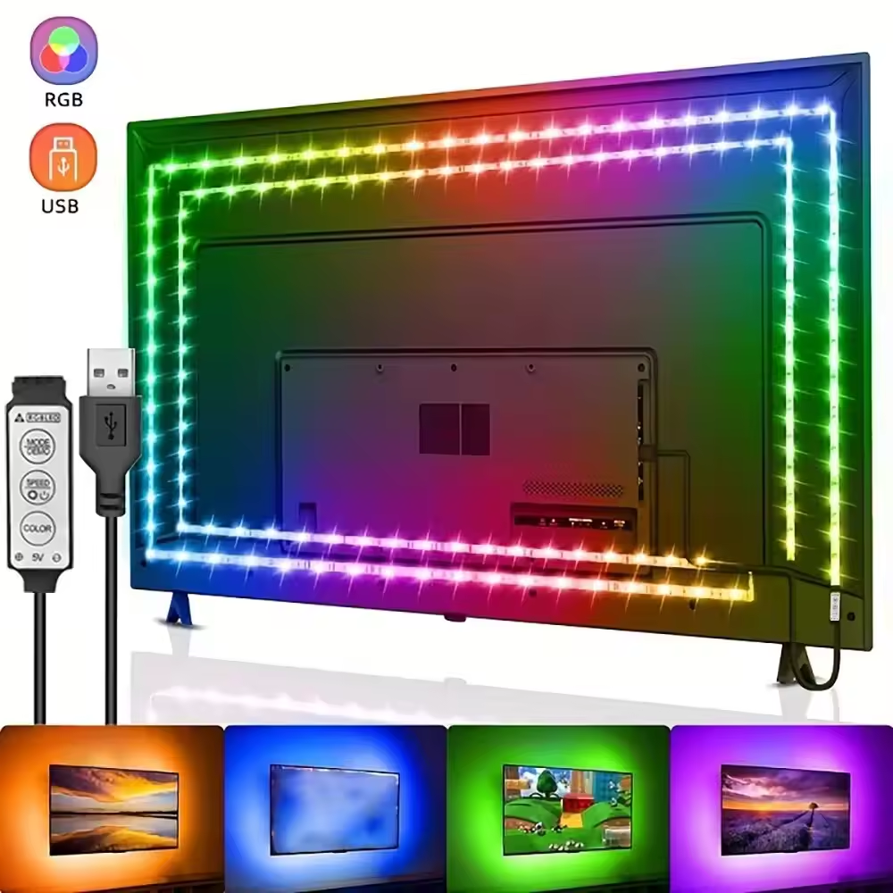 Led Lights for TV 3 Key Contro - огляд і ціна Decor Lighting Hours
