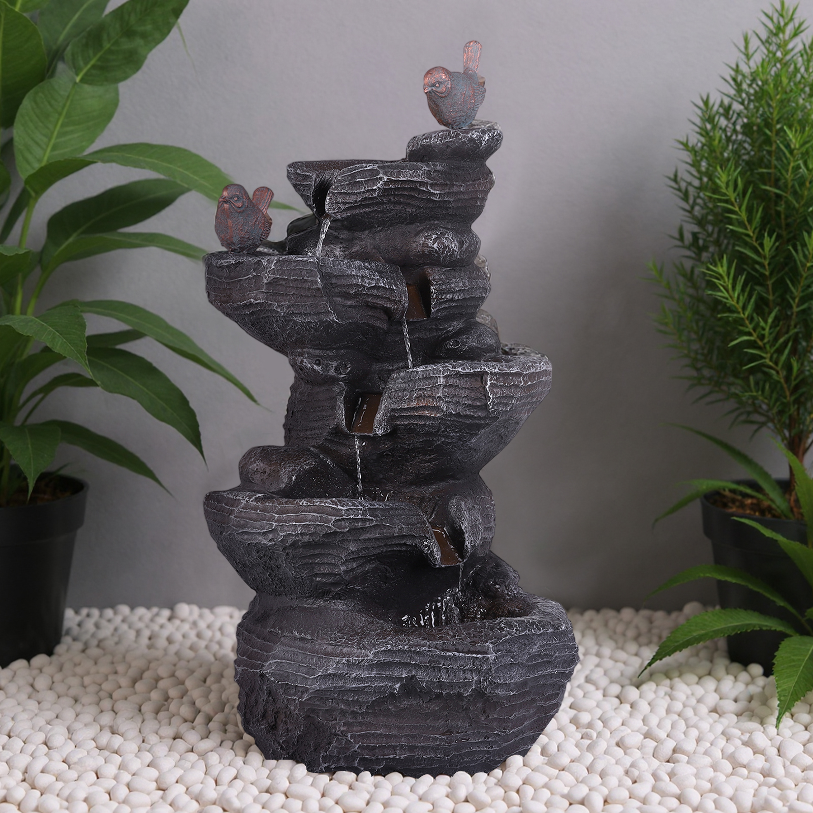 Resin Stone Imitation Waterfal - огляд і ціна Office Lighting Decor
