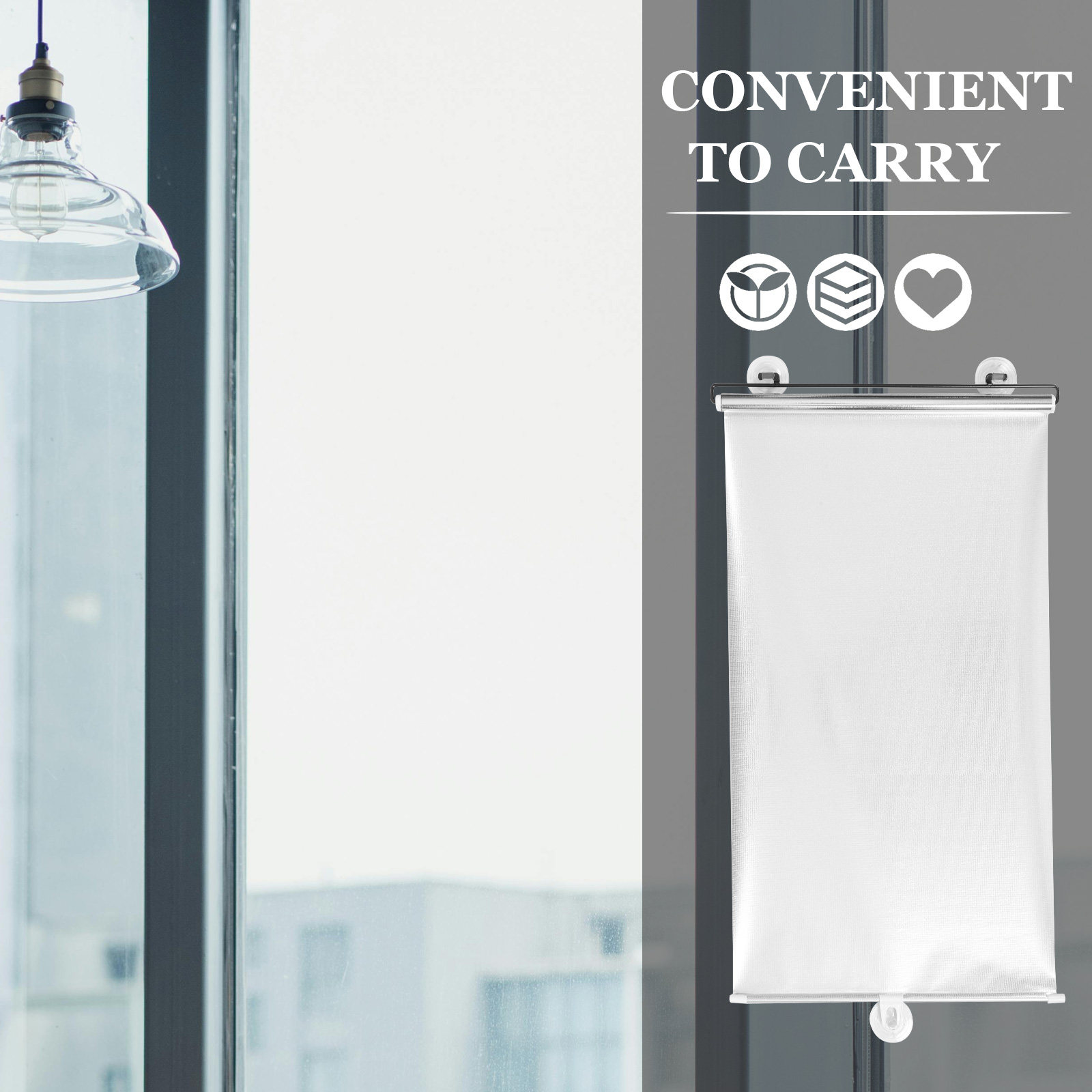 Window Shade Blackout Suction  - огляд і ціна Office Lighting Decor