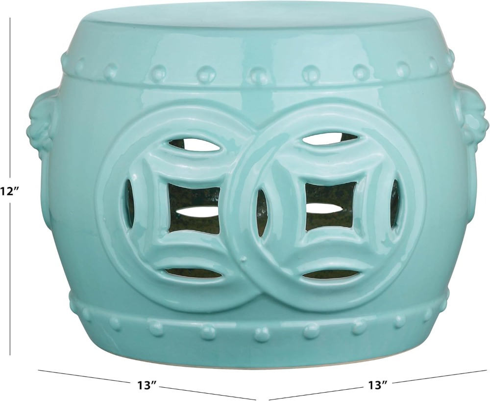 Light Blue Ceramic Garden Stoo - огляд і ціна Lighting Design Decor