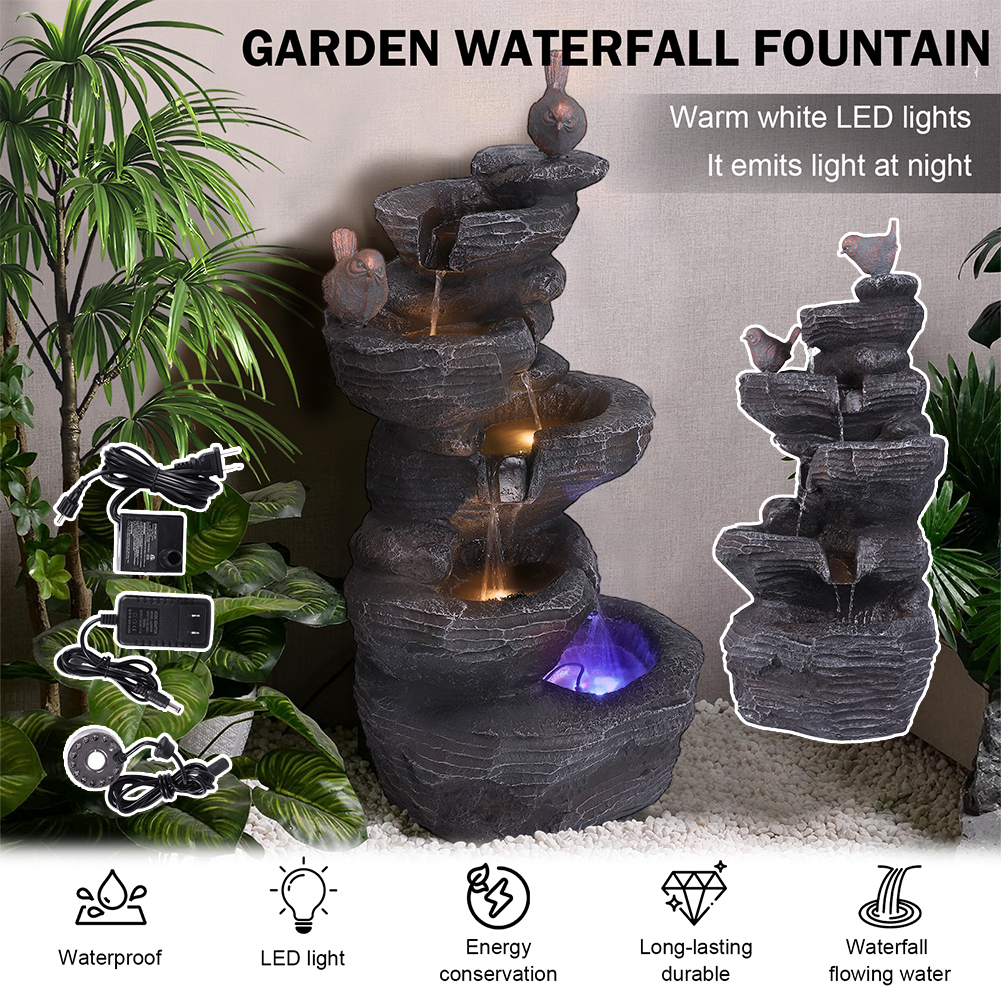 Resin Stone Imitation Waterfal - огляд і ціна Office Lighting Decor