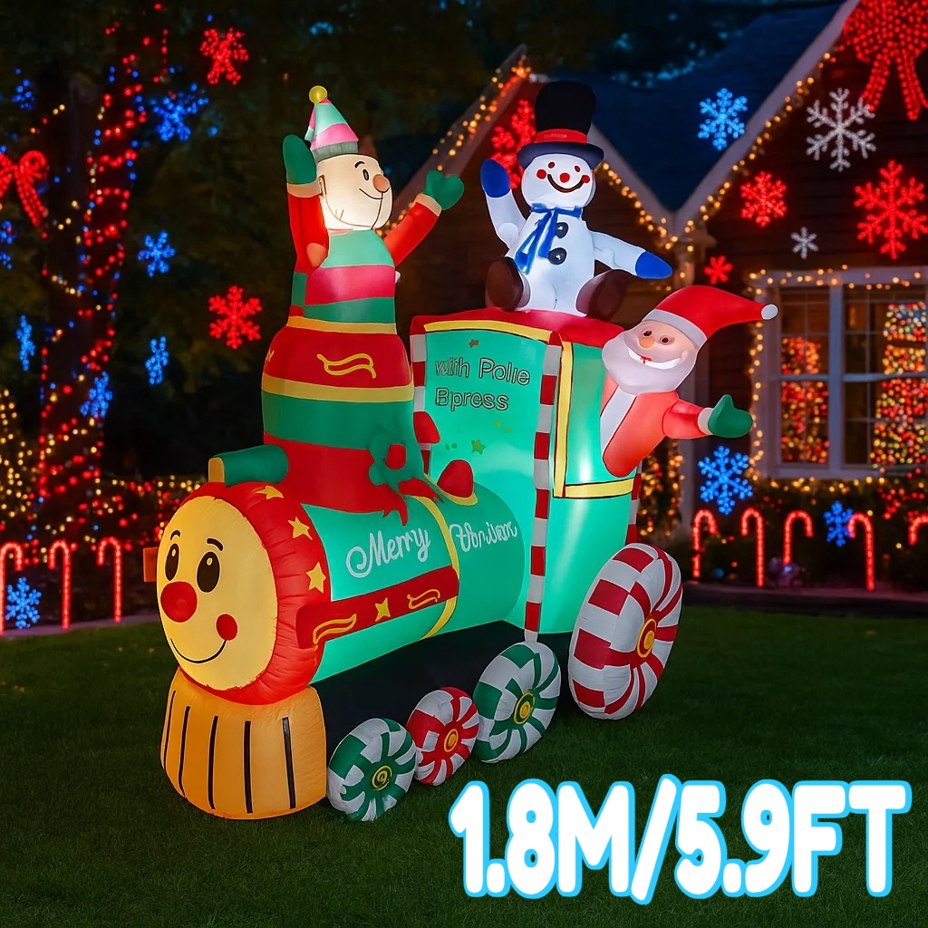 1.8M/5.9FT Inflatable Santa Cl - огляд і ціна Santa'S Elves Holiday Lighting & Decor Llc