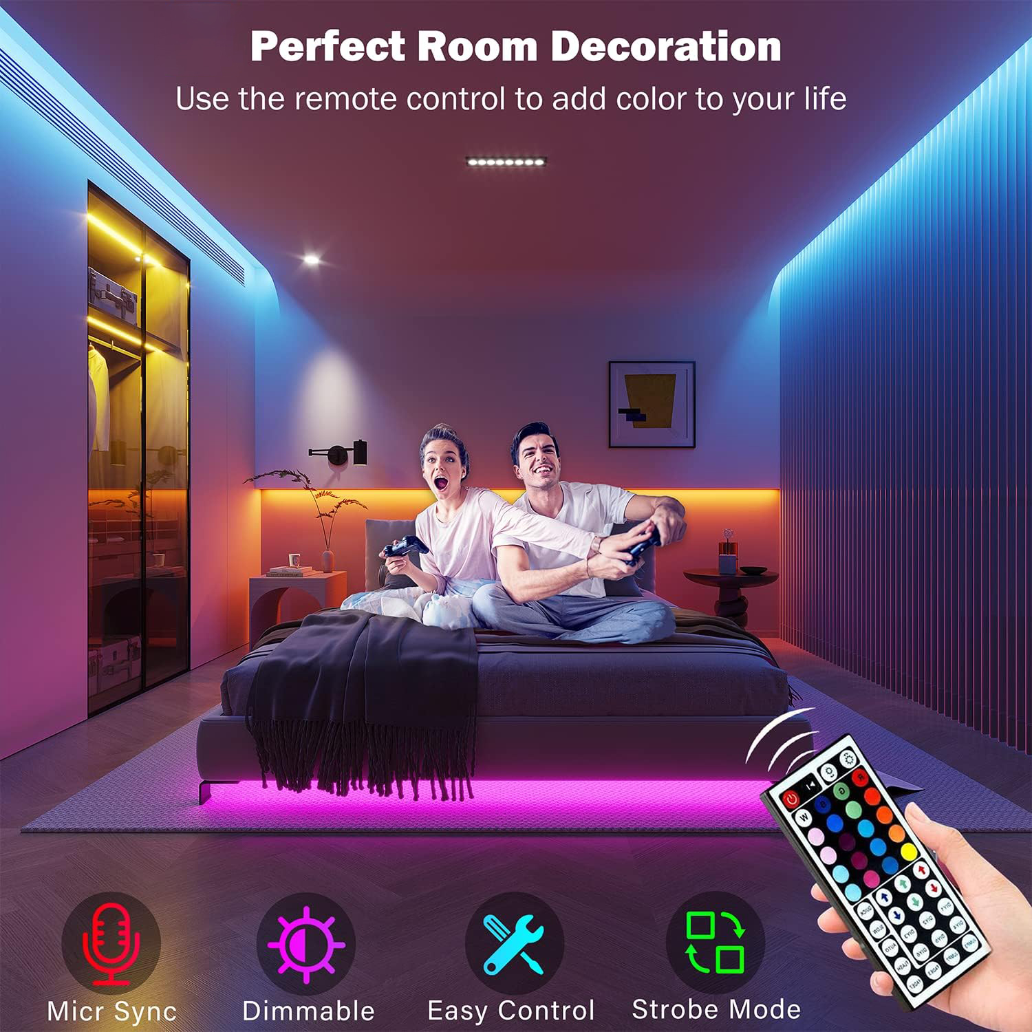 RGB Led Strip Lights with Remo - огляд і ціна Decor Lighting Hours