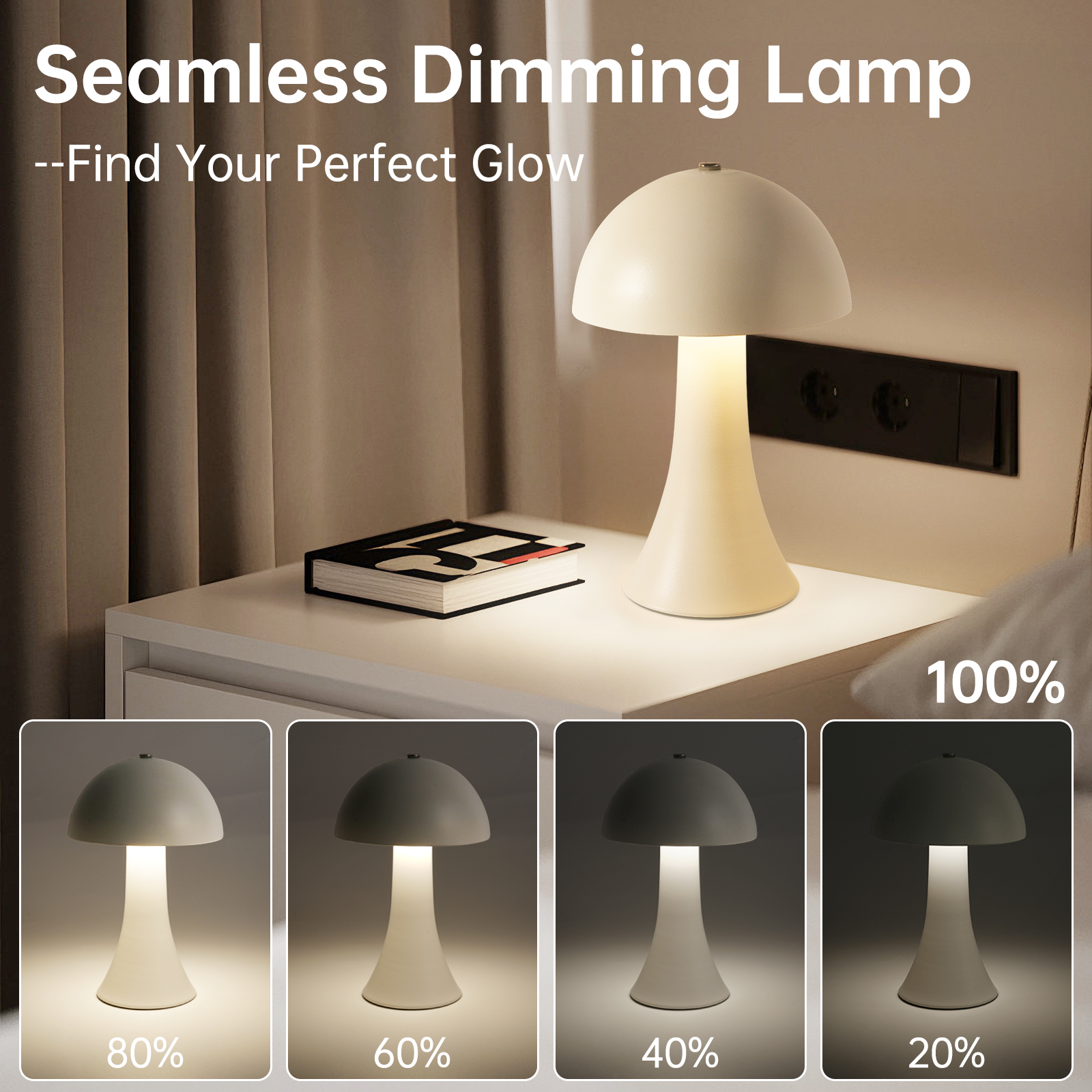 Rechargeable New LED Table Lam - огляд і ціна Mushroom Table Lamp