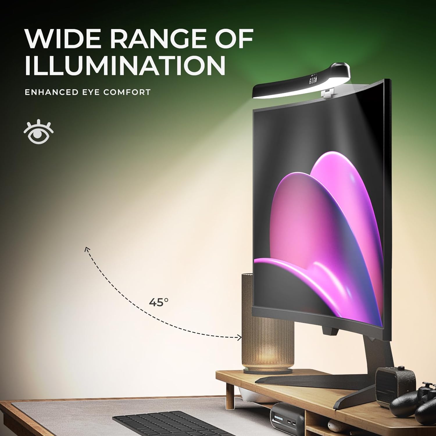 Curved Monitor Light Bar 3 Col - огляд і ціна Office Lighting Decor