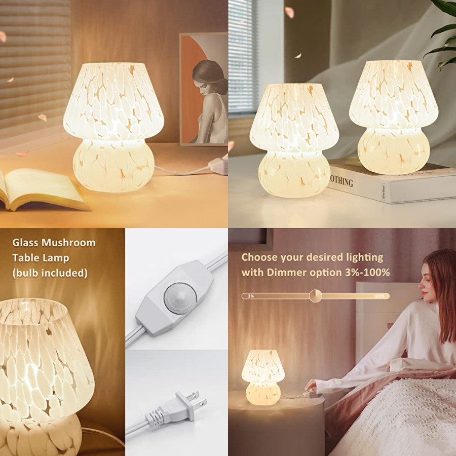 Cute Mushroom Lamp Small Bedsi - огляд і ціна Mushroom Table Lamp