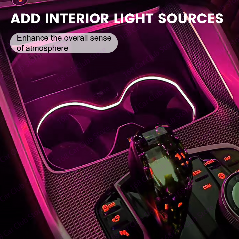 LED 11 Colour Cup Holder Light - огляд і ціна Lighting Interior Decor