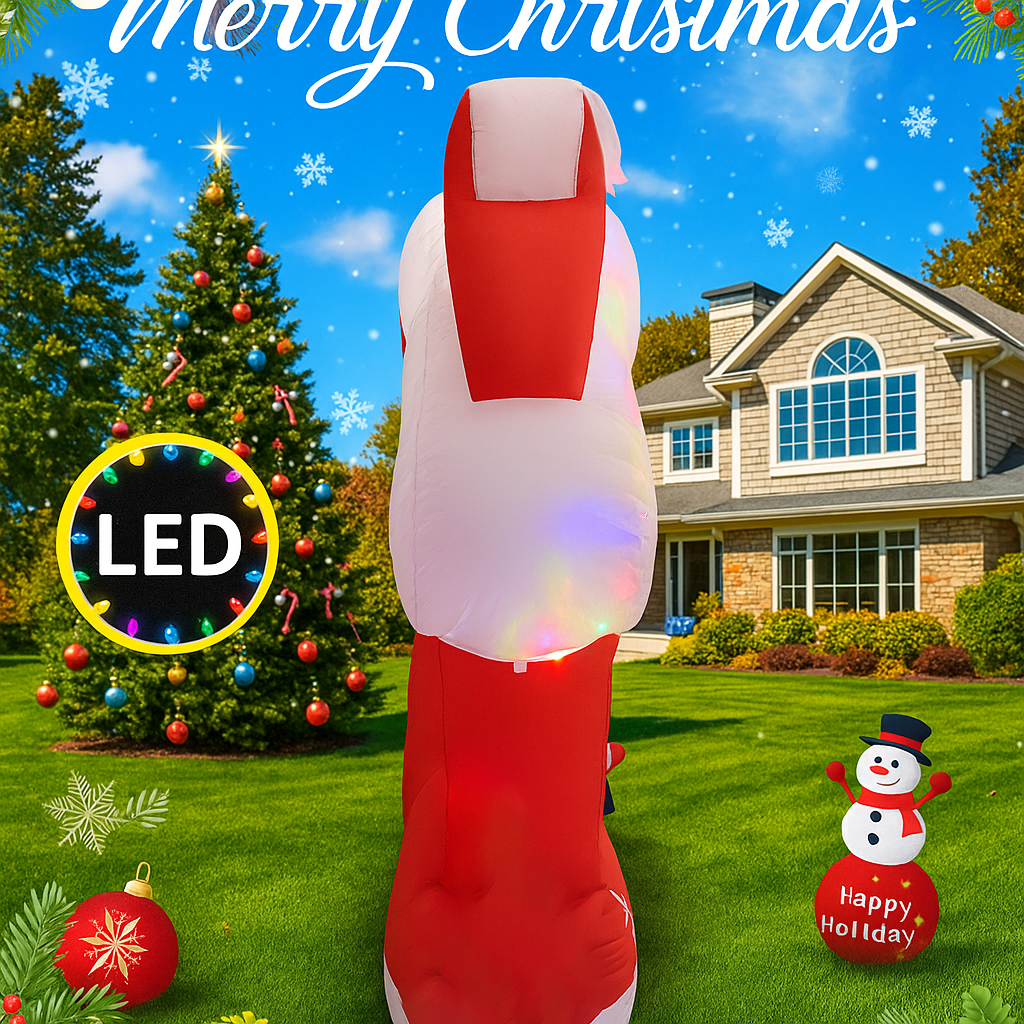7FT Giant Christmas Inflatable - огляд і ціна Santa'S Elves Holiday Lighting & Decor Llc