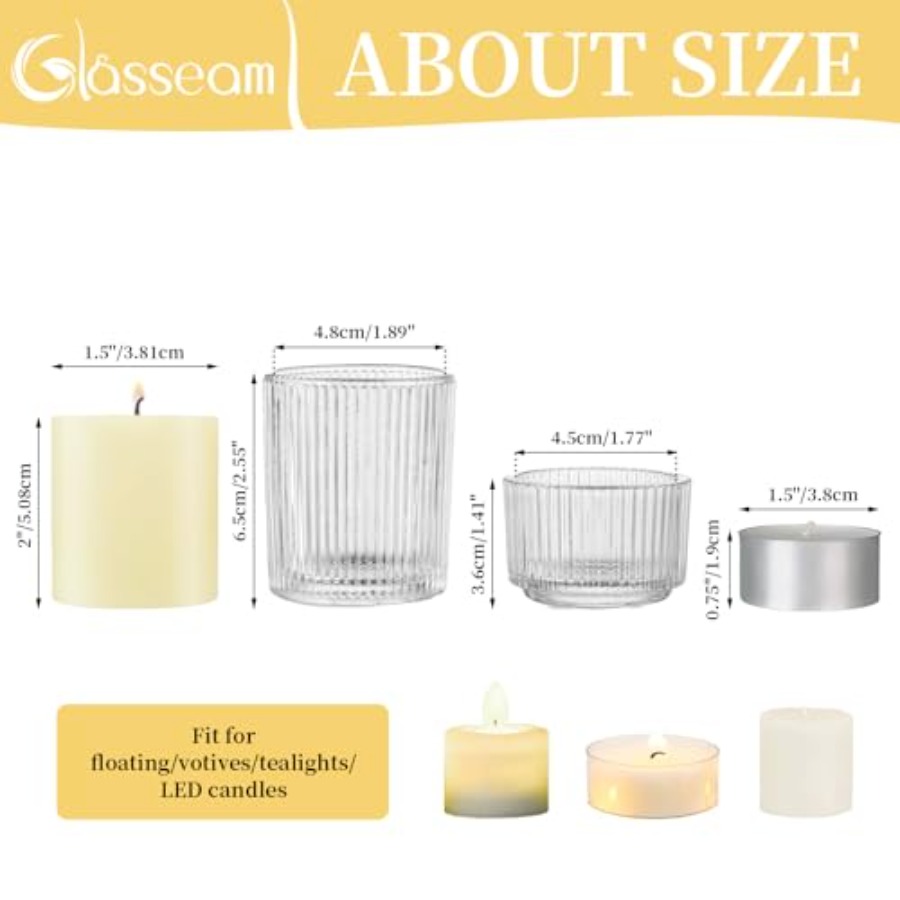 Clear Glass Votive Candle Hold - огляд і ціна Vintage Lighting Decor