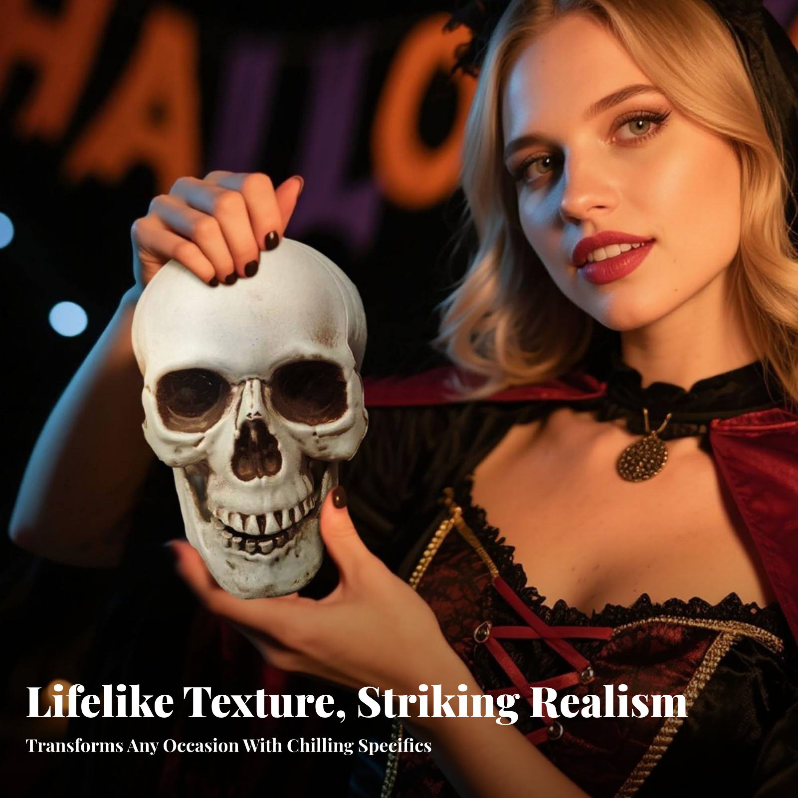 Realistic Skull Model Horror T - огляд і ціна Decor Lighting & Decor Fires Photos