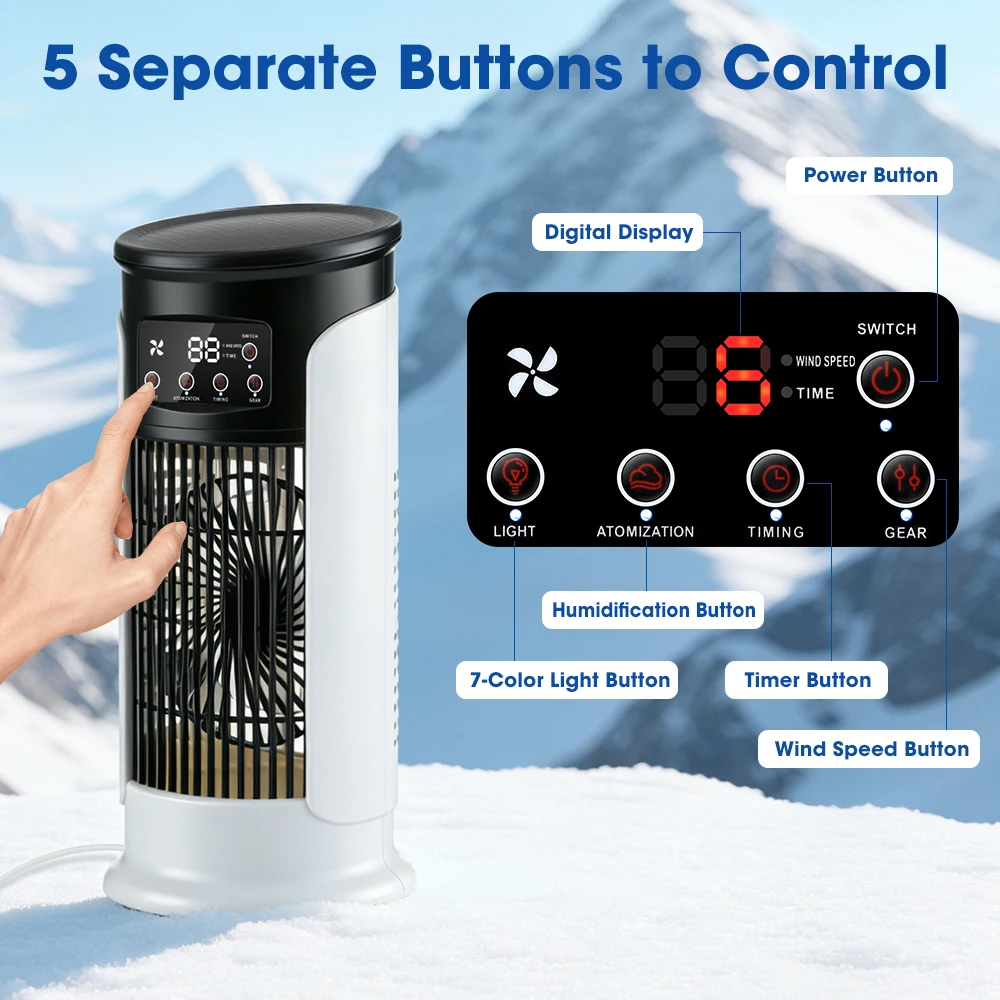 3 In 1 Household Fan Air Condi - огляд і ціна Office Lighting Decor