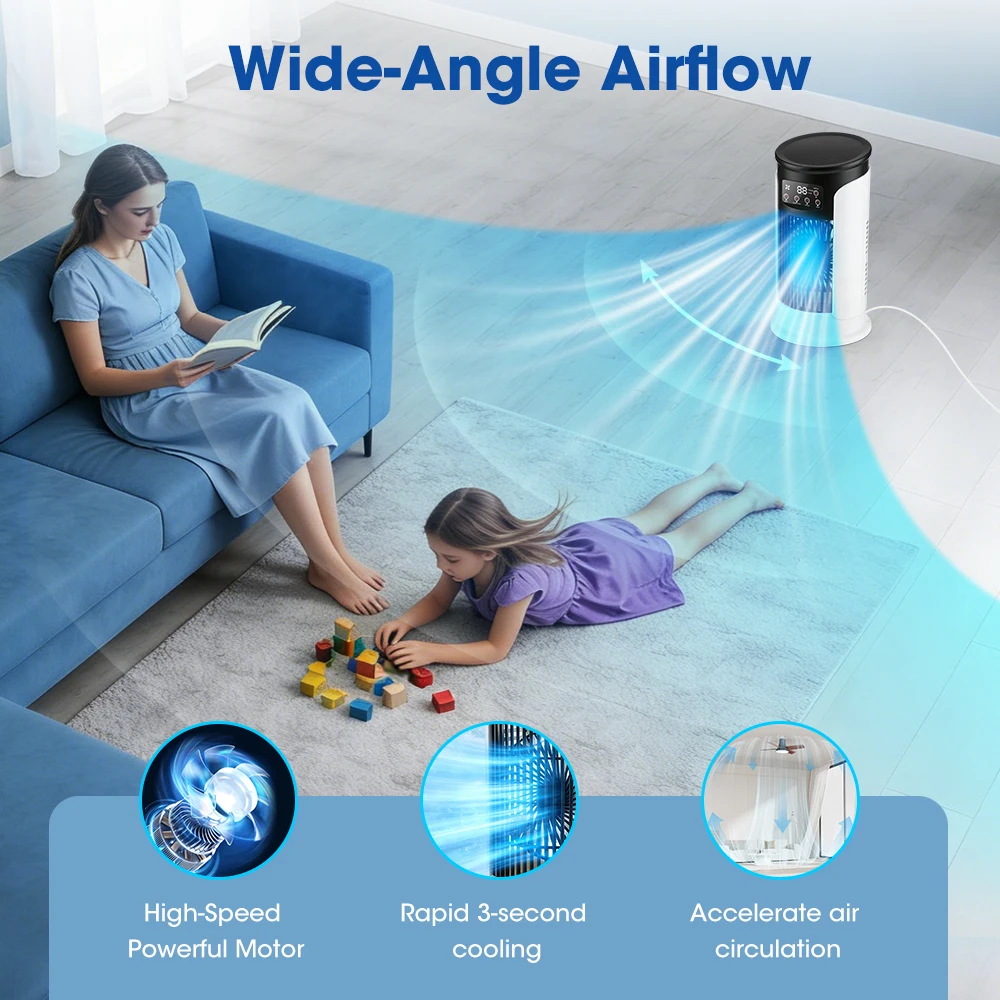 3 In 1 Household Fan Air Condi - огляд і ціна Office Lighting Decor