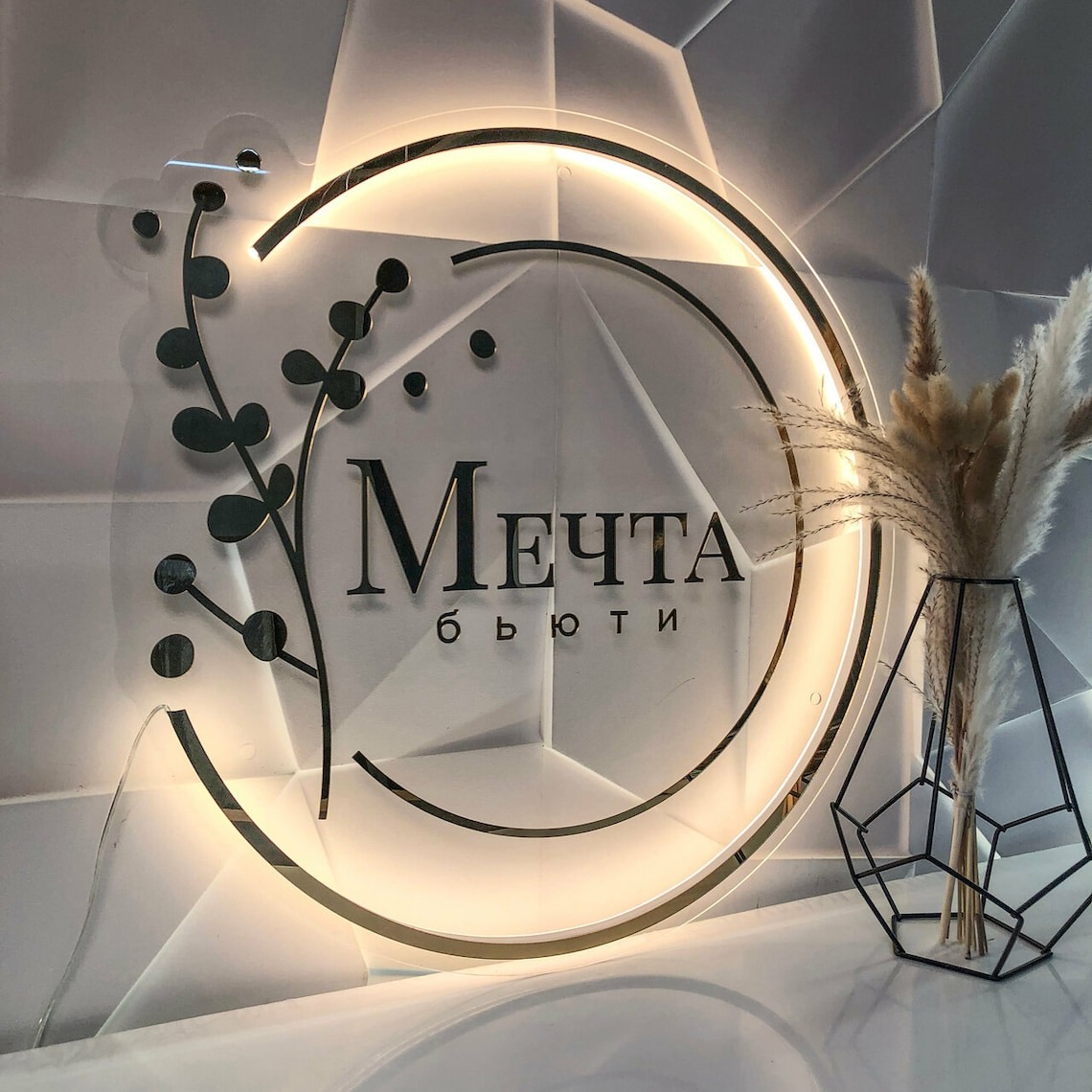 Custom Round Backlit Business  - огляд і ціна Office Lighting Decor