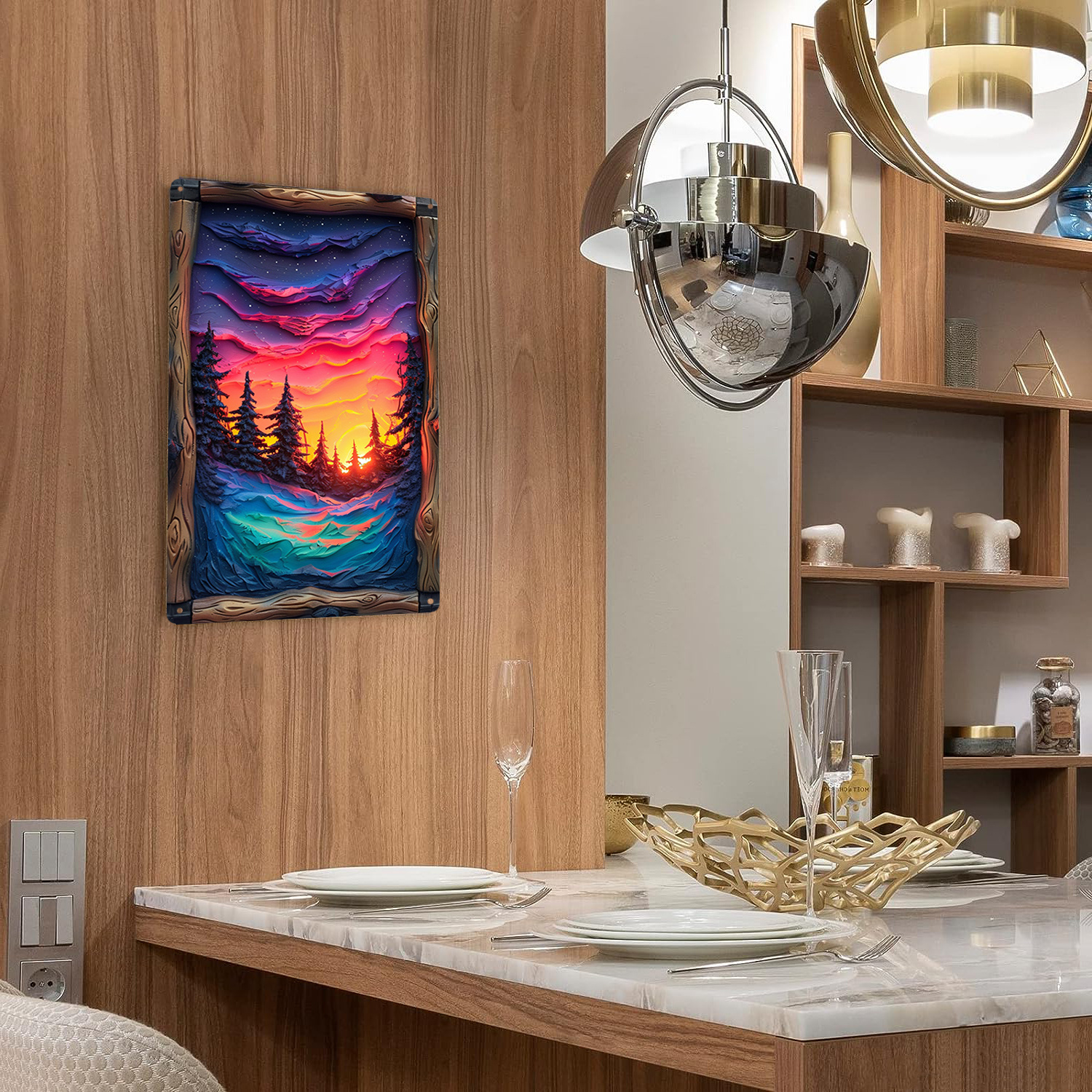 Northern Lights Art Piece, Met - огляд і ціна Bathroom Lighting Decor Ideas
