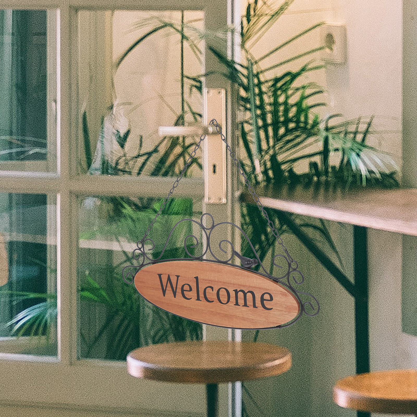 1Pcs Welcome Sign Door Hanger  - огляд і ціна Office Lighting Decor