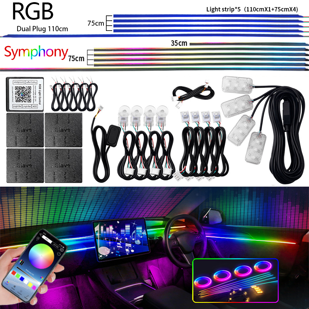 Universal Led Car Ambient Ligh - огляд і ціна Lighting Interior Decor