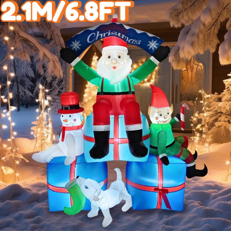 2.1M/6.8FT Inflatable Santa Cl - огляд і ціна Santa'S Elves Holiday Lighting & Decor Llc