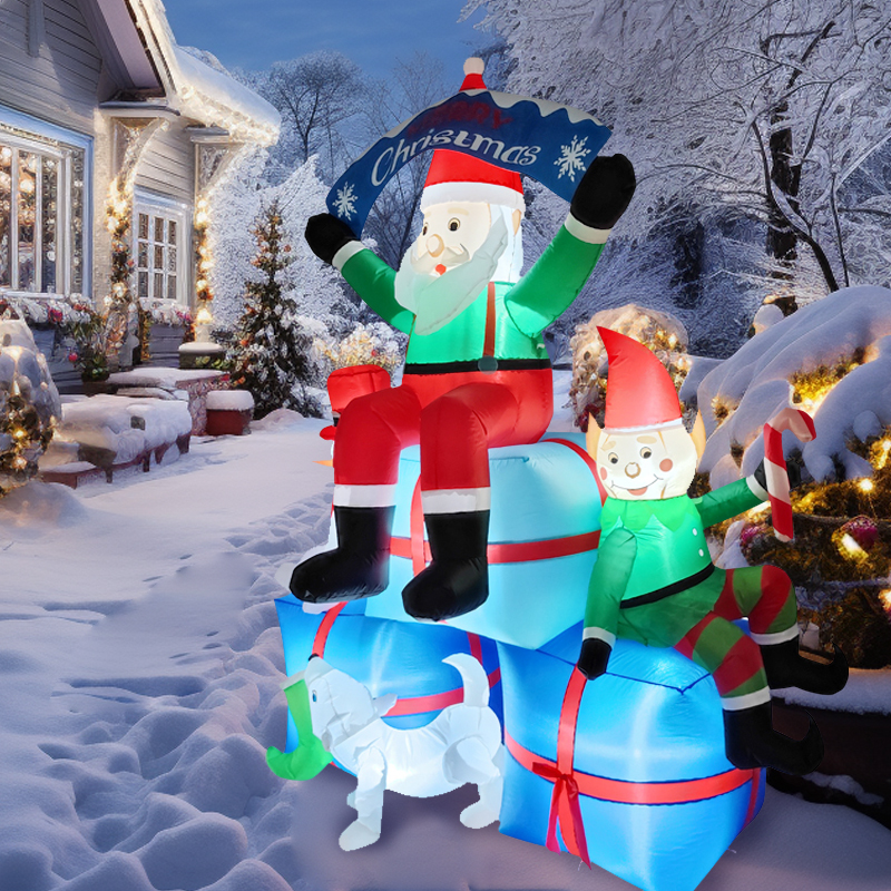 2.1M/6.8FT Inflatable Santa Cl - огляд і ціна Santa'S Elves Holiday Lighting & Decor Llc